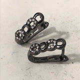 Pavé CZ Chain-Link Leverback Earrings
