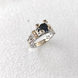 Aqua Princess CZ Baguette Shoulder Ring