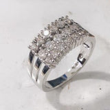 Five-Row CZ Wide Band Ring