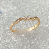 Dainty Wave CZ Stacking Ring