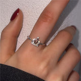 Snake Wrap CZ Dainty Open Ring