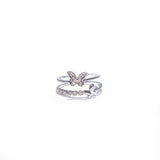 Snake Wrap CZ Dainty Open Ring