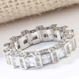 Princess-Cut CZ Channel Eternity Ring
