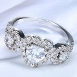 Heart CZ Pavé Infinity Halo Ring