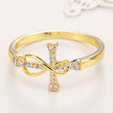 Pavé CZ Infinity Cross Ring
