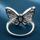 Butterfly CZ Pave Wrap Ring
