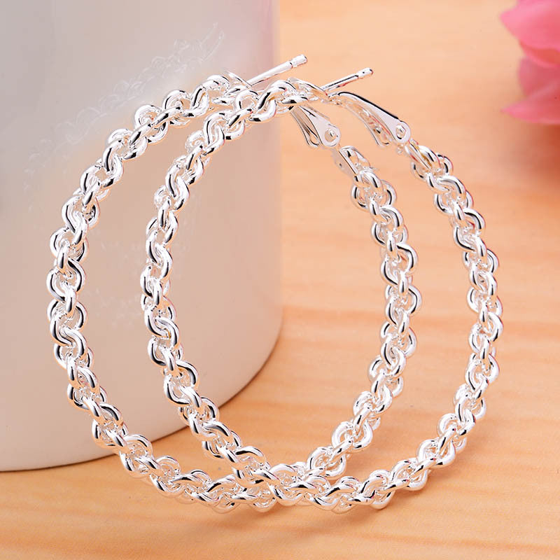Twisted Rope Hoop Earrings