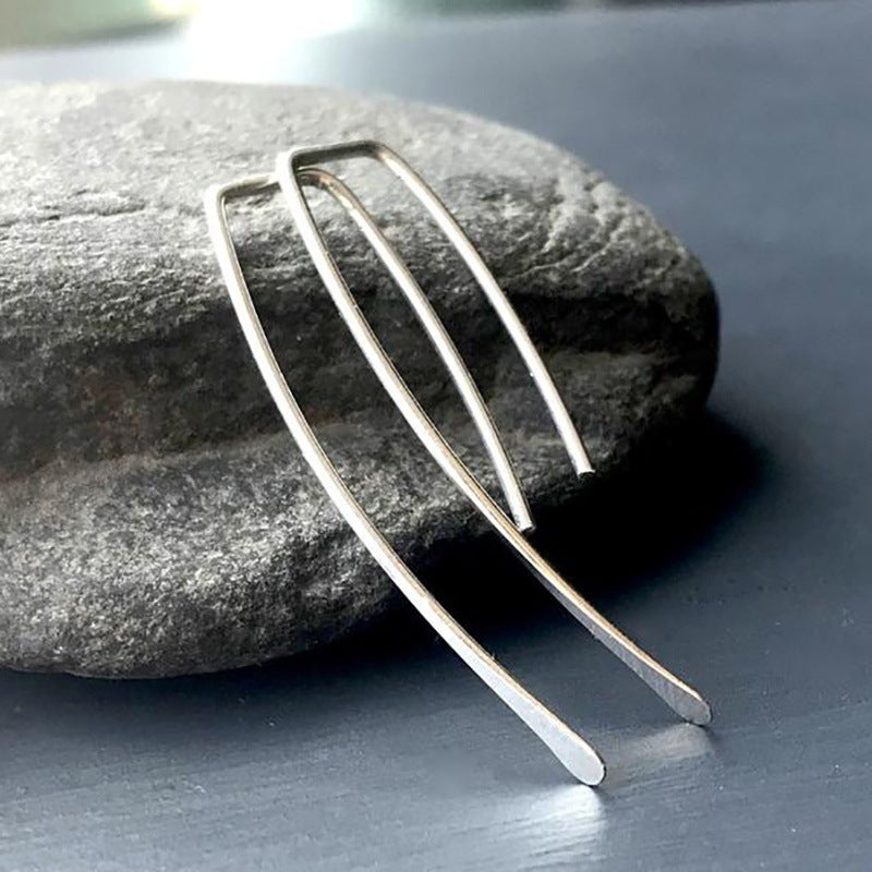Polished Wire Threader Earrings