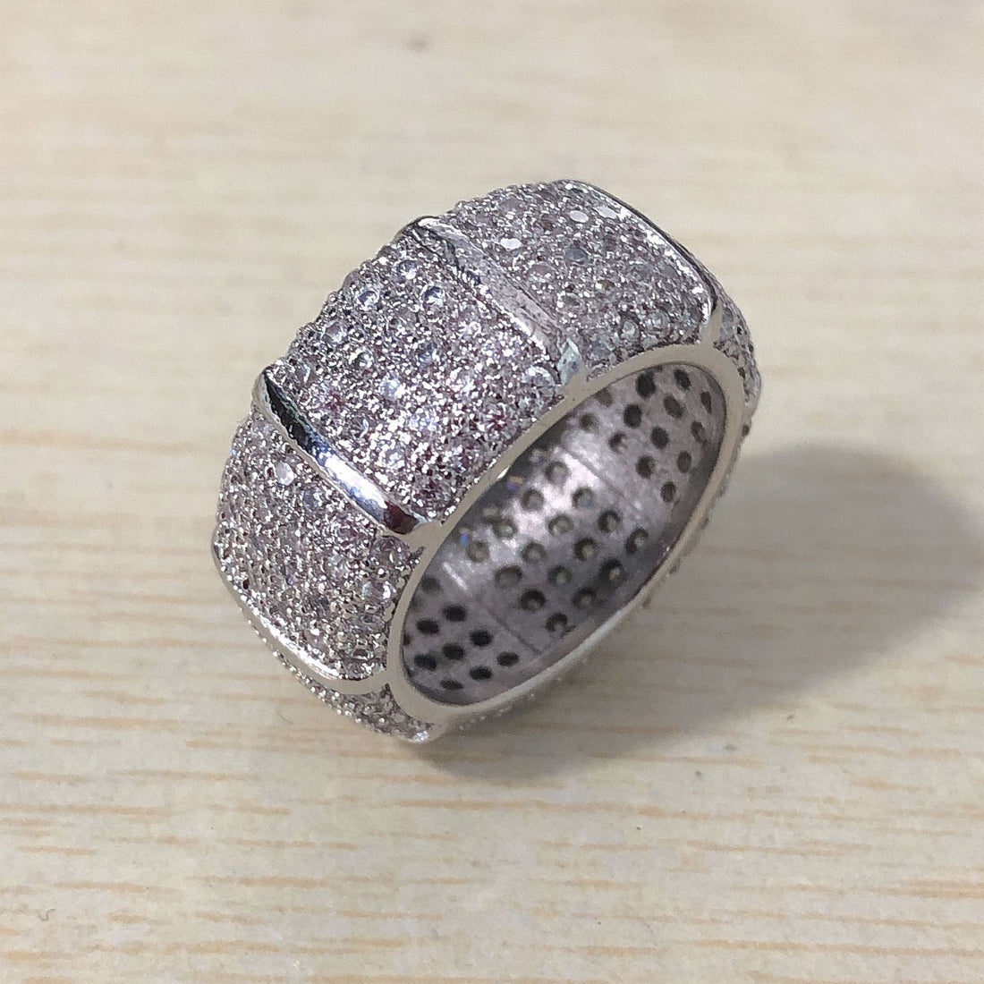 Full Pavé CZ Wide Eternity Band