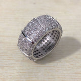 Full Pavé CZ Wide Eternity Band