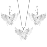 Filigree Winged Butterfly Jewelry Set