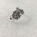 Antiqued Marcasite-Style Flower Cluster Ring