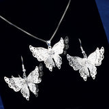 Filigree Winged Butterfly Jewelry Set