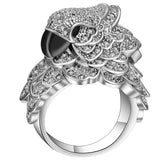 Parrot Head CZ Pave Statement Ring