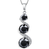 Black CZ Cascading Drop Jewelry Set