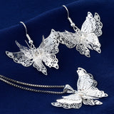 Filigree Winged Butterfly Jewelry Set