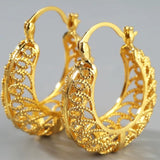 Filigree Lace Wide Hoop Earrings