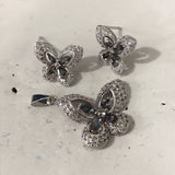 Mystic CZ Pavé Butterfly Stud Earrings