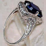 Vintage Filigree Emerald-Cut Ring