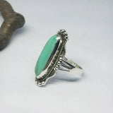 Elongated Turquoise-Look Western Statement Ring