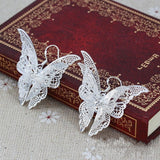 Filigree Butterfly Hook Earrings