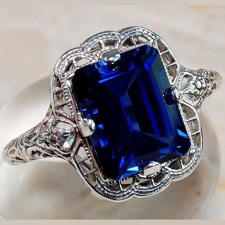 Vintage Filigree Emerald-Cut Ring