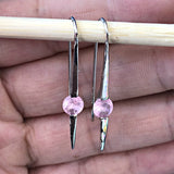 Emerald-Green CZ Spike Hook Earrings