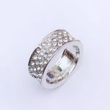 Five-Row Pave CZ Wide Band Ring