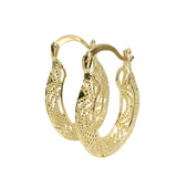 Silver-Tone Filigree Lace Hoop Earrings