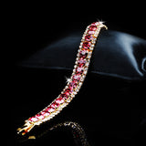 Ruby-Red CZ Tennis Bracelet
