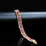 Ruby-Red CZ Tennis Bracelet