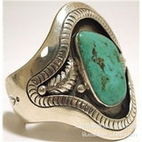 Turquoise-Look Freeform Western Wide Ring