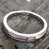 Dainty Pavé CZ Cross Band Ring