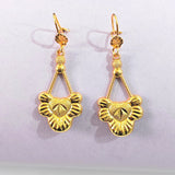 Hammered Heart Dangle Earrings