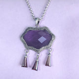 Crystal Tassel Pendant Necklace and Earrings Set