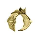 Black Bat Wing Open Wrap Ring