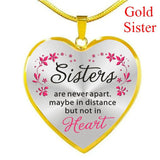 To My Daughter Heart Message Pendant Necklace
