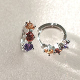 Multicolor CZ Small Huggie Hoop Earrings