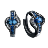 Emerald-Green Oval CZ Channel Bypass Ring