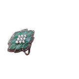 Emerald-Green Marquise CZ Cluster Cocktail Ring