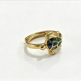 Enamel Sea Turtle Open Ring