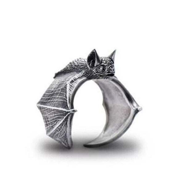 Silver Bat Wing Open Wrap Ring