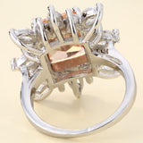 Champagne CZ Marquise Starburst Ring