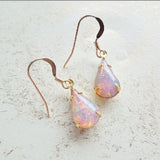 Opal-Look Teardrop Drop Earrings