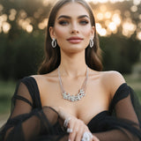 Multi-Strand Bead Cluster Bib Necklace