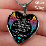 To My Daughter Heart Message Pendant Necklace