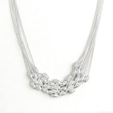 Multi-Strand Bead Cluster Bib Necklace