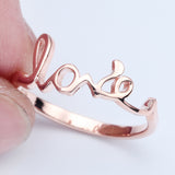 Script Love Word Ring