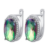 Rainbow Mystic Oval CZ Jewelry Set