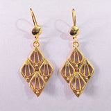Textured Teardrop Dangle Earrings